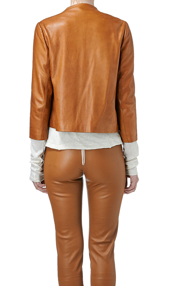 View-3
BECKLEY-BY-MELISSA
Leather-Bolero-Jacket
Spring-for-a-simple-uniform-this-season-with-the-latest-collection-from-BECKLEY-BY-MELISSA.-Distinctly-feminine,-subtly-athletic-and-supremely-understated,-the-collection-features-a-new-signature-print-and-simple,-symmetrical-shapes-for-pieces-that-are-at-once-instantly-classic-and-startlingly-fresh.-Clean-up-your-act-in-this-crisp-BECKLEY-BY-MELISSA-Leather-Bolero-Jacket.-Promo-codes-not-applicable-on-this-item.